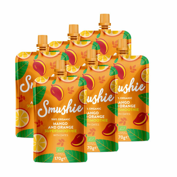 SALVEST Smushie BIO Ovocné smoothie s mangem, pomerančem a datlemi 6x170 g porovnat ceny