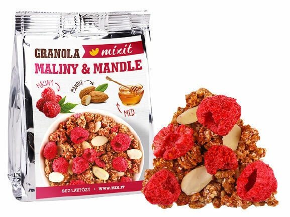 Mixit Granola z pece Maliny a mandle do kapsy balení 70g porovnat ceny