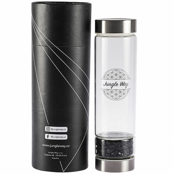 JUNGLE WAY Skleněná láhev s onyxem květ života 600 ml porovnat ceny