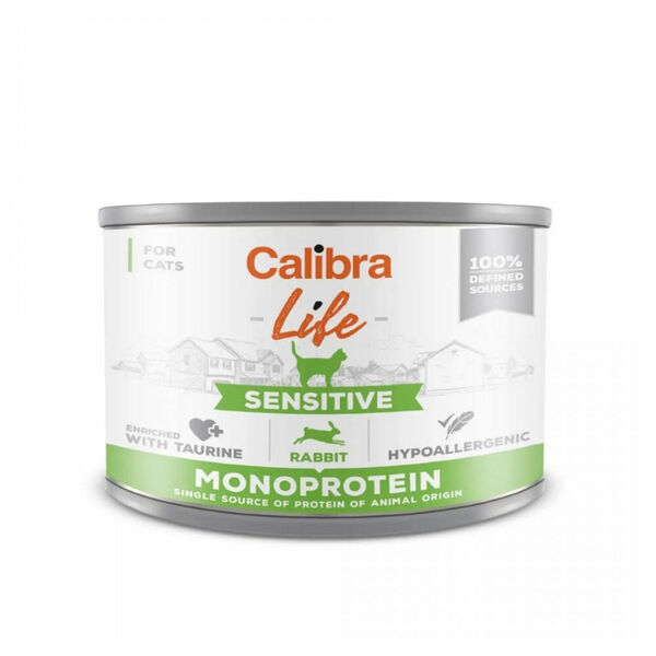 CALIBRA Life Sensitive konzerva pro kočky Rabbit 200 g porovnat ceny