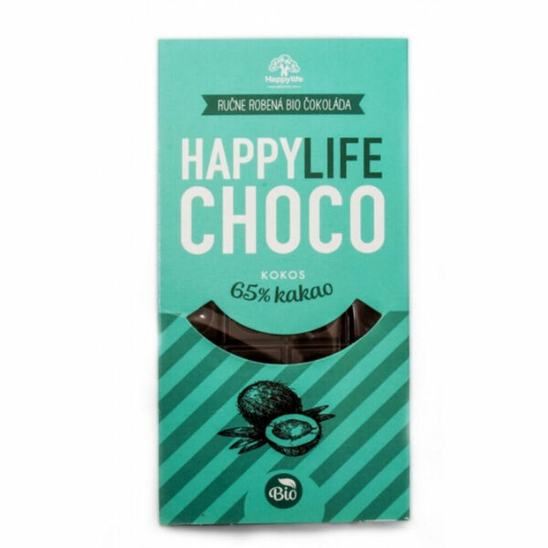 HAPPYLIFE Choco čokoláda 65% hořká s kokosem 70 g BIO porovnat ceny