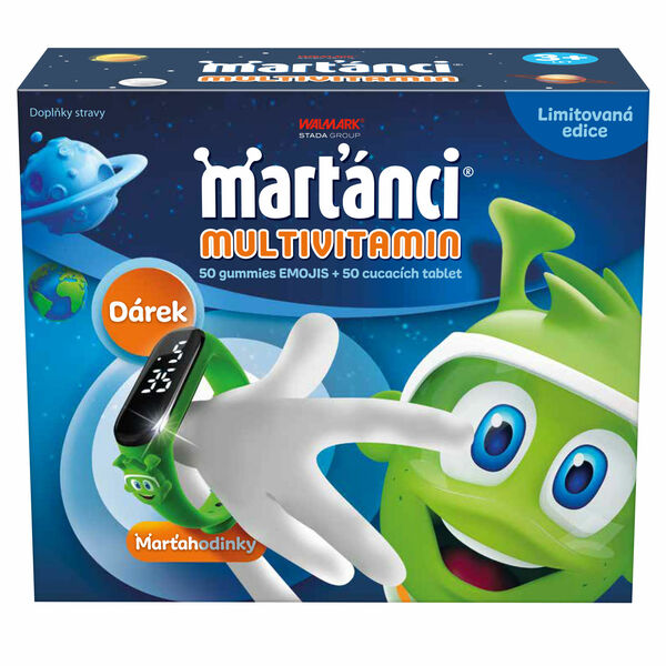 Marťánci multivitamin MIX 50+50 tablet + DÁREK Marťahodinky porovnat ceny