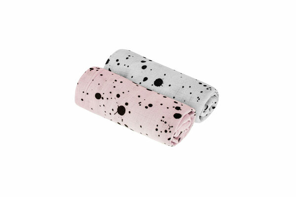 Sleepee Big Nappies Mušelínové bambusové pleny šedá/růžová 2ks porovnat ceny