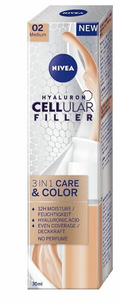 Nivea Hyaluron Cellular 3v1 CARE&COLOR pečující tónovací krém 30 ml 02 střední odstín porovnat ceny