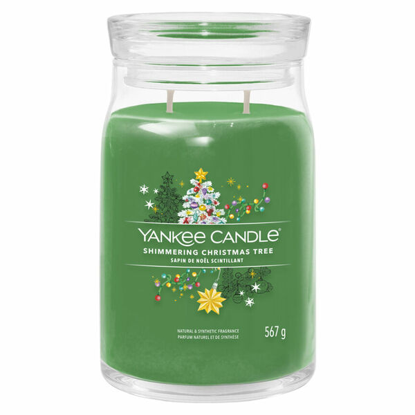 YANKEE CANDLE Signature Vonná svíčka velká 2 knoty Shimmering Christmas Tree 567 g porovnat ceny