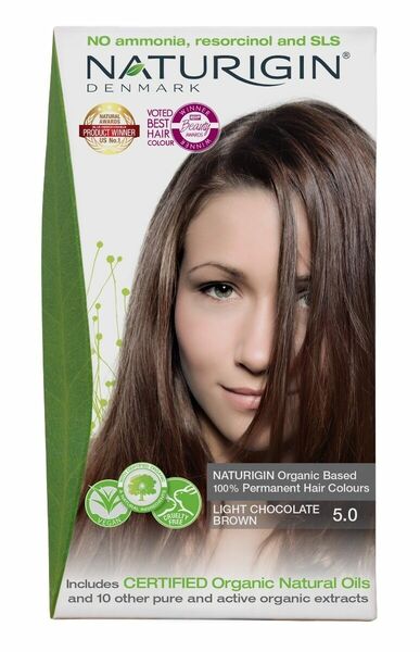 NATURIGIN Organic Based 100% Permanent Hair Colours Light Chocolate Brown 5.0 barva na vlasy 115 ml porovnat ceny