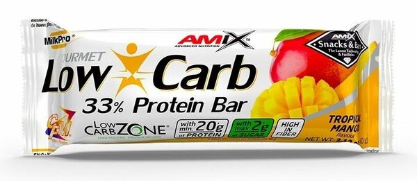 Amix Low-Carb 33% Protein Bar, Tropical Mango, 60g porovnat ceny