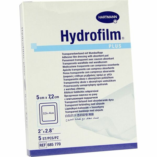 Náplast fixační HYDROFILM PLUS 5x7.2cm 5ks porovnat ceny