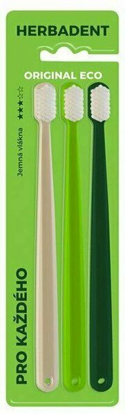 Herbadent Original ECO 3* Tripplepack zubní kartáček, jemná vlákna 3 ks porovnat ceny