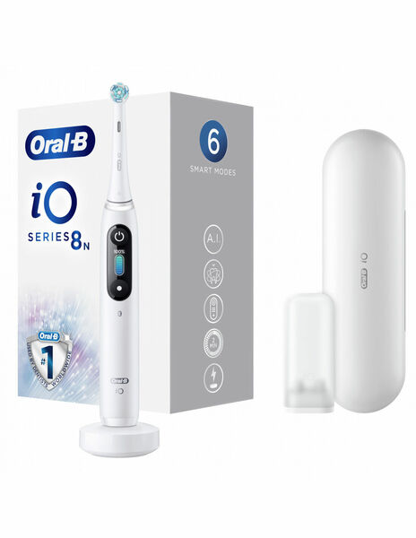 II. jakost Oral-B iO Series 8 White Alabaster elektrický zubní kartáček s magnetickou technologií iO porovnat ceny