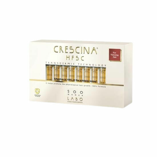 Crescina HFSC 500 Transdermic Ampule proti vypadávání vlasů pro ženy, střední stádium 20 ampulí porovnání ceny