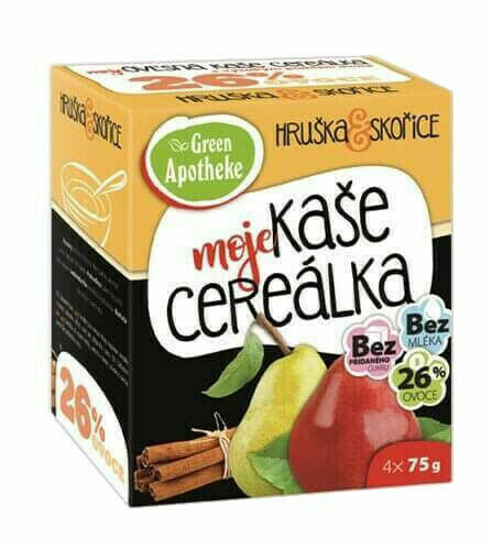 Green Apotheke Cereálka ovesná kaše hruška se skořicí 4x75g porovnat ceny
