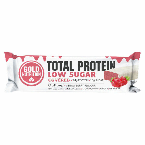 GOLDNUTRITION Total Protein Low Sugar Covered jahoda a čokoláda 30 g porovnat ceny