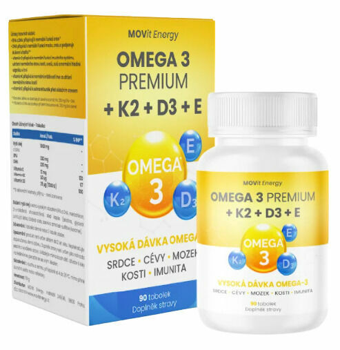 MOVit Energy  MOVit Omega 3 Premium+K2+D3+E,90tob. porovnat ceny