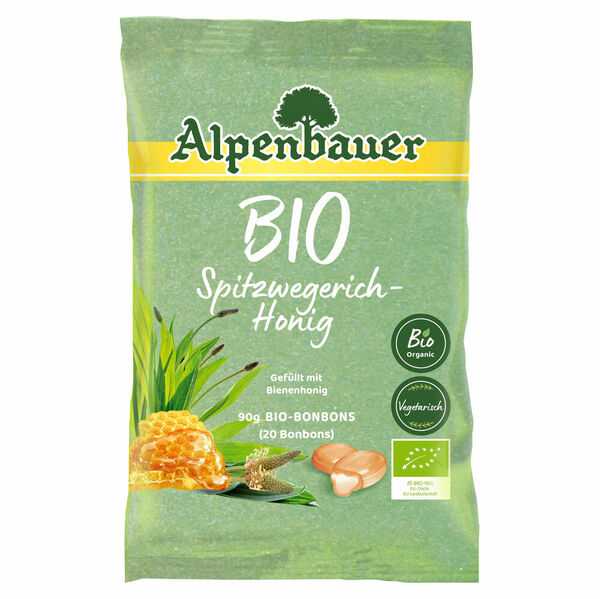 ALPENBAUER Přírodní bonbóny Jitrocel a med BIO 90 g porovnat ceny