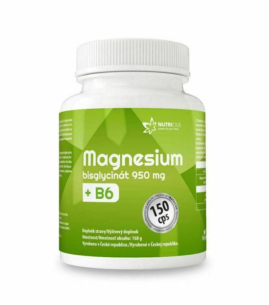 Nutricius Magnesium bisglycinát 950 mg + B6 150 kapslí porovnat ceny