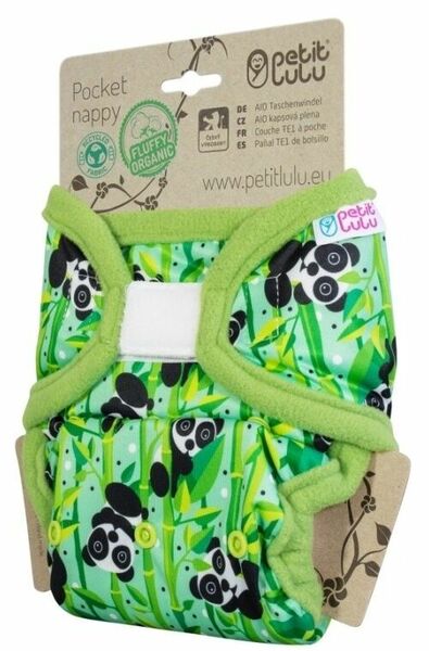 Petit Lulu All In One kapsová plena suchý zip - Medvídci panda porovnat ceny
