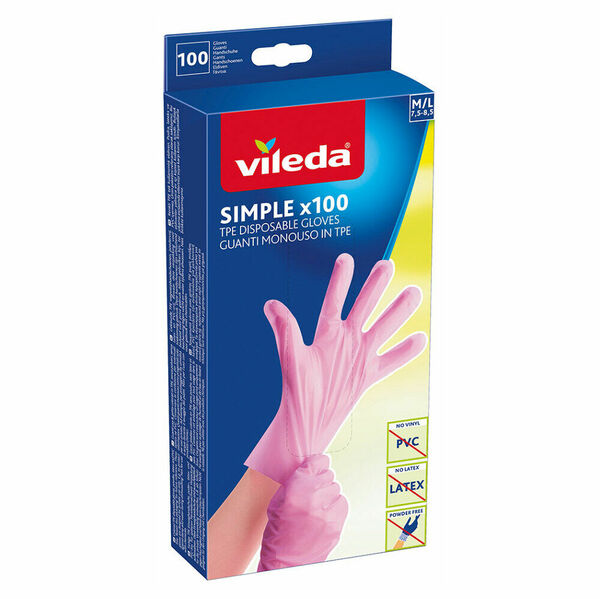 VILEDA Simple rukavice M/L 100 ks porovnat ceny