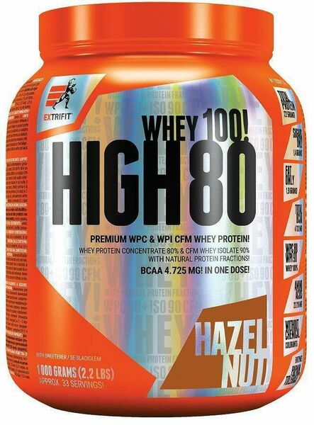 Extrifit High Whey 80 1000g lískový oříšek porovnat ceny