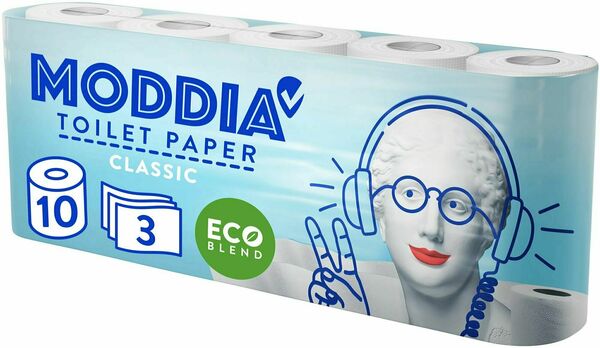 MODDIA Toaletní papír 3vrstvý 10 ks porovnání ceny