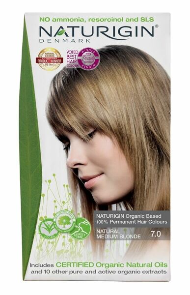 NATURIGIN Organic Based 100% Permanent Hair Colours Natural Medium Blonde 7.0 barva na vlasy 115 ml porovnat ceny