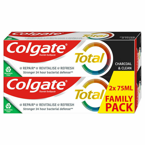 COLGATE Total Zubní pasta Charcoal 2 x 75 ml porovnat ceny