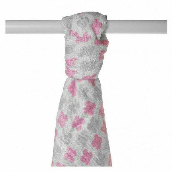 XKKO Bambusová osuška BMB Scandinavian Baby Pink Cross 90x100, 1ks porovnat ceny