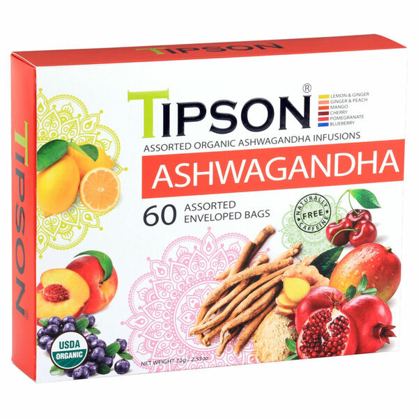 TIPSON Ashwagandha Assorted  bylinný čaj BIO 60 sáčků porovnat ceny