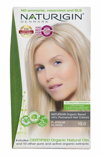 NATURIGIN Organic Based 100% Permanent Hair Colours Platinum Blonde 10.0 barva na vlasy 115 ml porovnat ceny