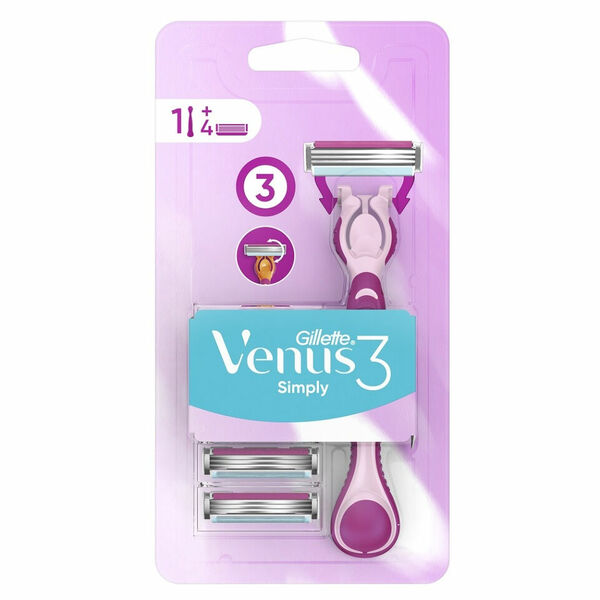 GILLETTE Venus3 Simply Holící strojek + 4 ks náhradních hlavic porovnat ceny