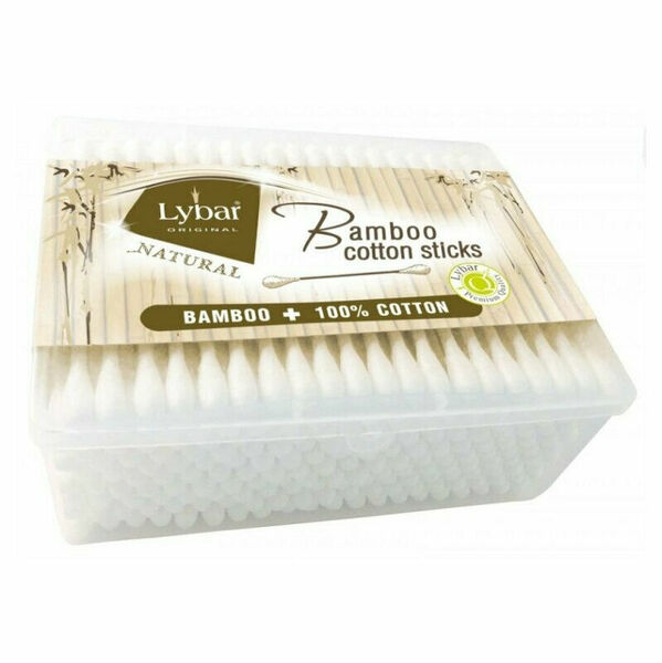 LYBAR Natural Bamboo Vatové tyčinky v hranaté krabičce 200 ks porovnat ceny