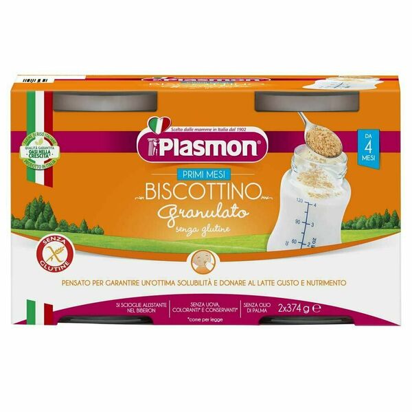 Plasmon Moje první sušenky bezlepkové granulované do lahvičky 2x374g porovnat ceny