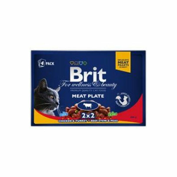 BRIT Premium Cat kapsa Meat Plate 400 g (4x100 g) porovnat ceny