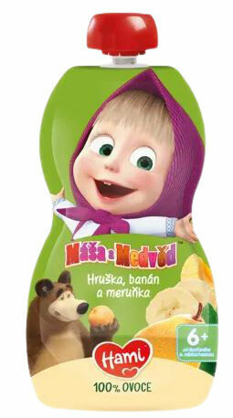 Hami Máša a Medvěd ovocná kapsička Hruška, banán a meruňka 110g porovnat ceny