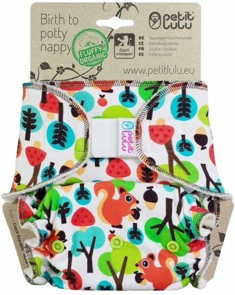 Petit Lulu Maxi noční plena Fluffy Organic suchý zip - Veverka Zrzečka porovnat ceny