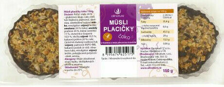Allnature Müsli placičky čoko 150g porovnat ceny