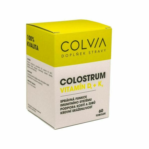 COLVIA Colostrum + vitamín D3 + K2 60 tobolek porovnat ceny
