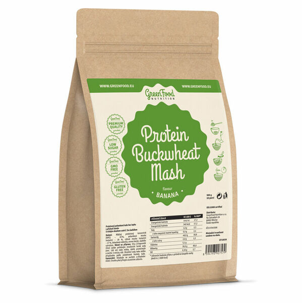 GREENFOOD NUTRITION Proteinová pohanková kaše banán 500 g porovnat ceny
