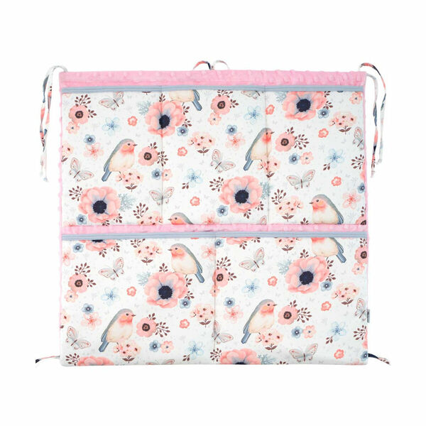 Esito Luxusní kapsář na postýlku Minky 53x53cm Ptáčci růžová porovnat ceny
