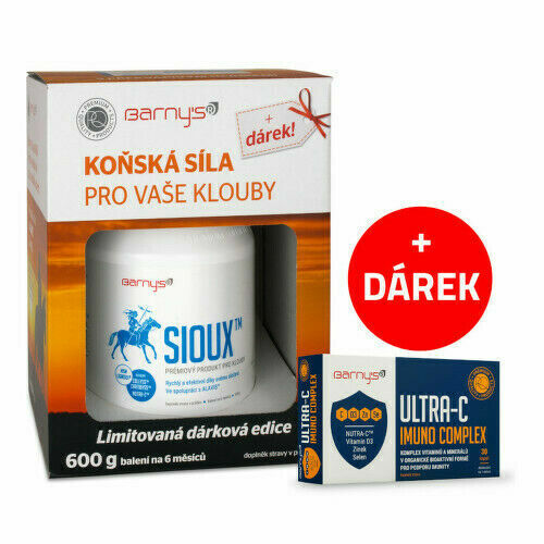 Barnys SIOUX 600g+dárek Ultra-C Imuno Compl.cps.30 porovnat ceny