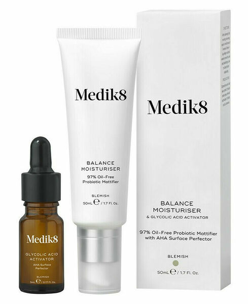 Medik8 Balance Moisturiser & Glycolic Acid Activator - Matující krém pro prevenci akné 50ml + 10ml porovnat ceny