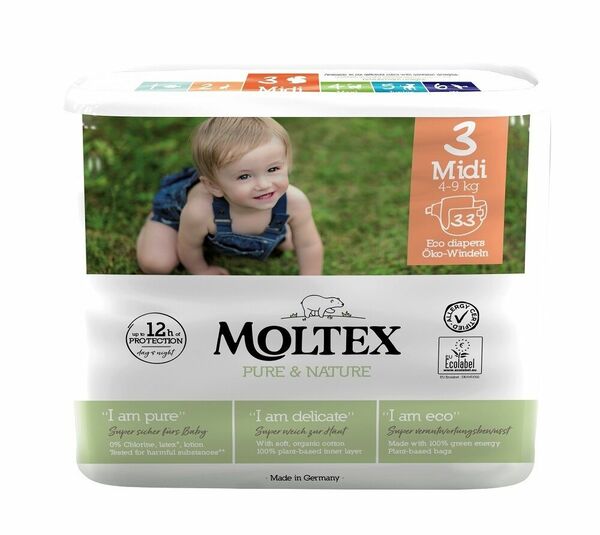Moltex Plenky Midi 4-9 kg ekonomické balení 4 x 33 ks porovnat ceny