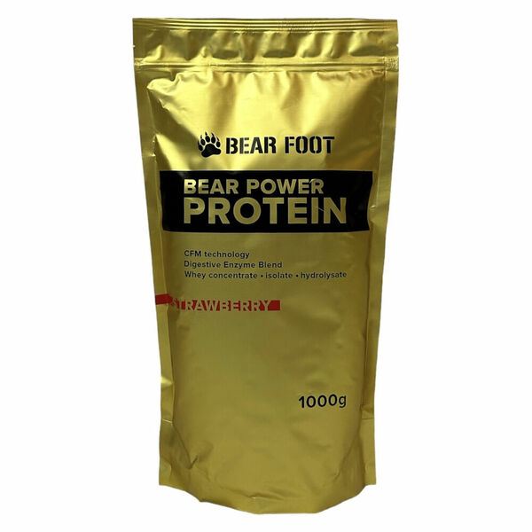 BEAR FOOT Bear power syrovátkový koncentrát CFM protein jahoda 1000 g porovnat ceny