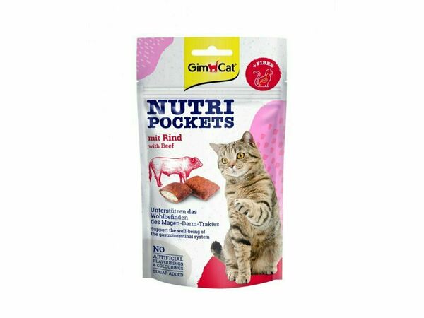Gimcat Nutri Pockets s hovezim 60 g porovnat ceny