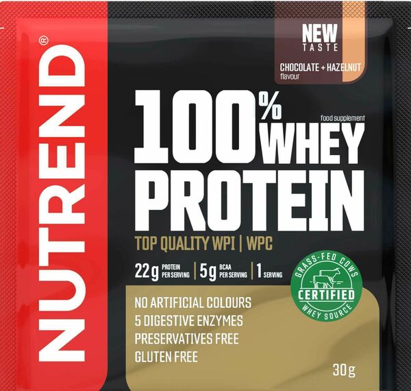 Nutrend 100% Whey Protein čokoláda/oříšek 30g porovnat ceny