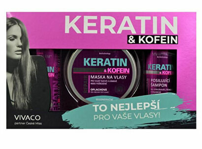 Vivaco Dárková kazeta keratin a kofein 3ks porovnat ceny