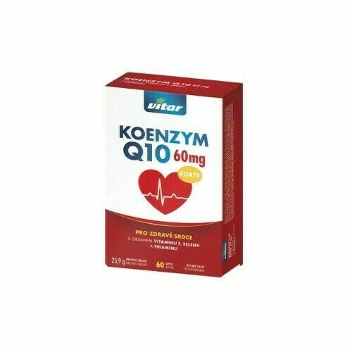 VITAR Koenzym Q10 60mg+Se+vit.E+thiamin cps.60 porovnat ceny