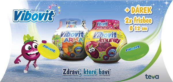 II. jakost Vibovit Farma + Imunity s dárkem frisbee, 2 x 50 ks porovnat ceny
