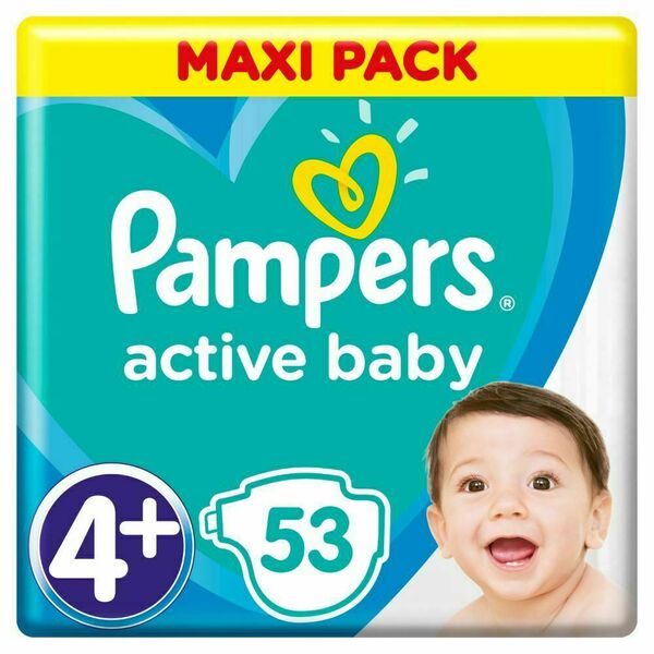 Pampers Active Baby S4+ 53ks, 10-15kg porovnat ceny