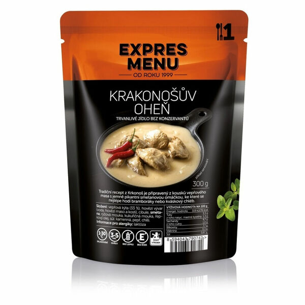 EXPRES MENU Krakonošův oheň bez lepku 1 porce porovnat ceny